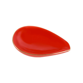 Adorini Ceramic Cigar Ashtray Leaf red - 3