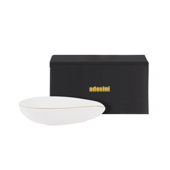 Adorini Ceramic Cigar Ashtray Leaf white