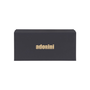 Adorini leather cigar case black 2-3cigars wooden 