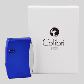 Feuerzeug Colibri Eclipse blau/silber Laser - 1