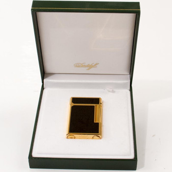 Davidoff Prestige Feuerzeug Linien-China gold - 1