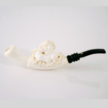 MeerschaumPfeife 123 Pferde Design geschnitzt