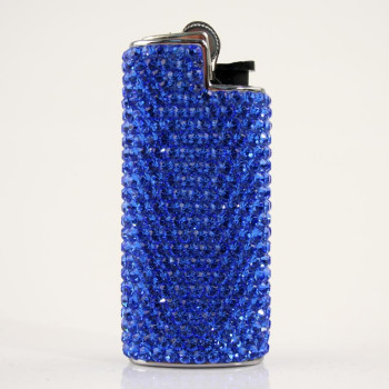 Feuerzeug Swarovski Crystal blau - 1