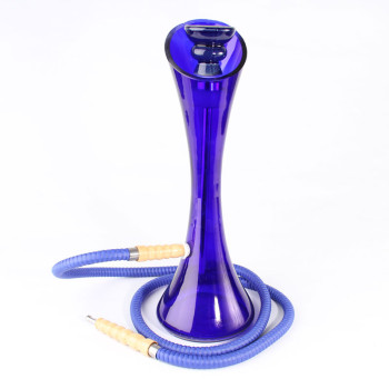 Modern-Shisha Wasserpfeife"Vase"Glas blau 52cm