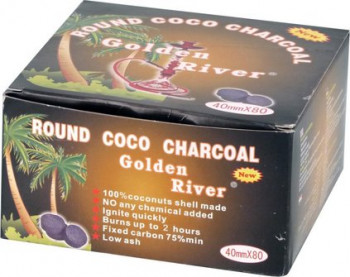 Wasserpfeifenkohle "Golden River Coco" 40mm / 10 Tabletten
