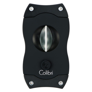 COLIBRI Zigarrenabschneider "V-Cut" Kerbschnitt schwarz 23mm
