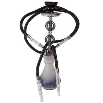 Hookah Wasserpfeife 36 cm 2er schwarz im Alukoffer