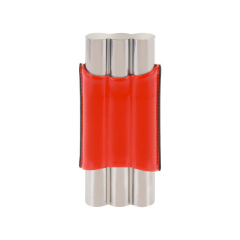 Zigarrenhülle stainless steel 3-er rot