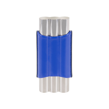Zigarrenhülle stainless steel 3-er blau