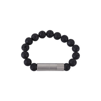 Solo Armband Bohrer Stahl Lava, Größe S