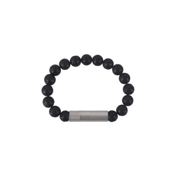 Solo Armband Bohrer Stahl Lava, Größe M