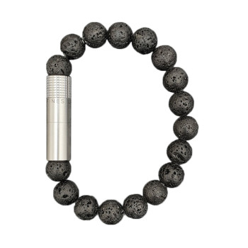 Solo Armband Bohrer Stahl Lava, Größe L