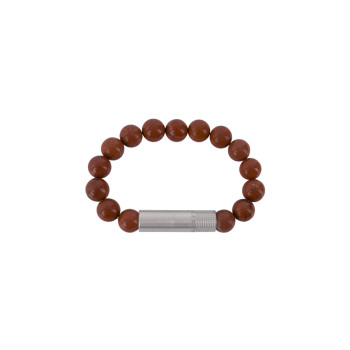 Solo Armband Bohrer Stahl Red Jasper, Größe S