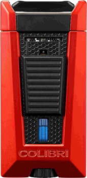 COLIBRI Zigarren-Feuerzeug"Stealth II" rot/schwarz Laser