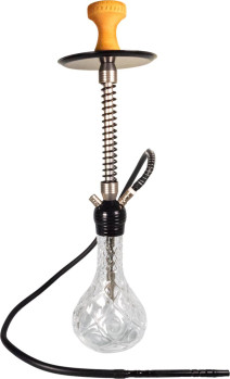 Shisha "Alima" transparent, Aluminium silber 1er/ 65cm