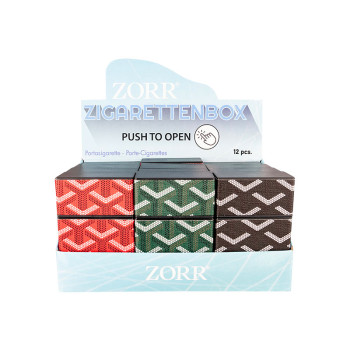 ZORR Zigarettenbox PU push open 12-er