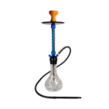 Shisha "Alima" transparent, Aluminium blau 1er/ 65cm