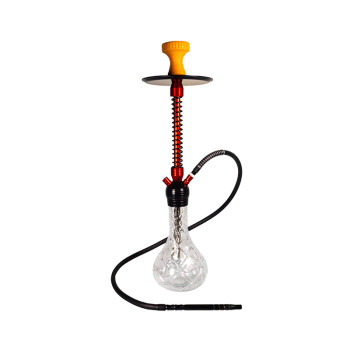 Shisha "Alima" transparent, Aluminium rot 1er/ 65cm