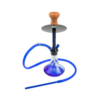 Shisha "Sana" transparent, Boden blau 1er/44cm