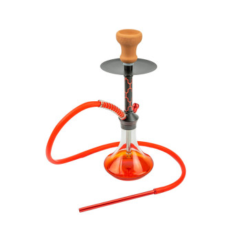 Shisha "Sana" transparent, Boden rot 1er/44cm