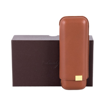 Davidoff Etui XL-2 braunes/goldenes Leder