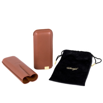 Davidoff Etui XL-2 braunes/goldenes Leder - 2