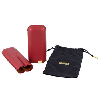 Davidoff Etui XL-2 rot/gold Leder - 2