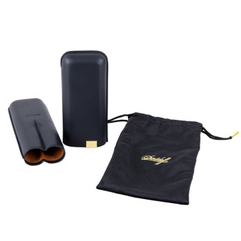 Davidoff Etui XL-2 blau/gold Leder - 2