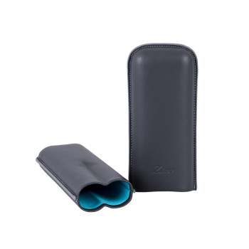 Zino Etui XL-2 Grau/Cyan-Leder - 2