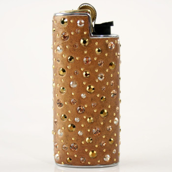 Feuerzeug Swarovski Crystals gold