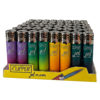 Clipper Jet Feuerzeug Metallic Gradient Sortiert