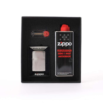 ZIPPO Geschenk-Set Fzg.chrom geb.