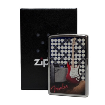 Zippo chrom geb. col. "Fender Verstärker" 60002669