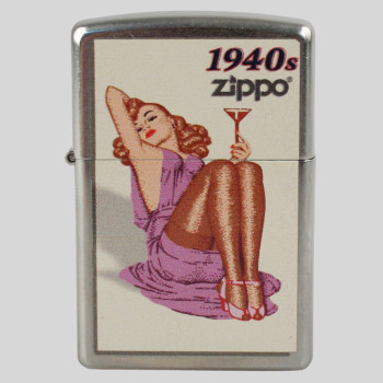 Zippo street chrom color Pin Up Girl 1940 2003130