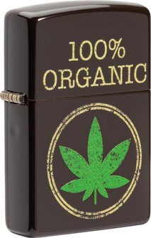 ZIPPO Brown matte "Leaf 100% Organic" 60005773